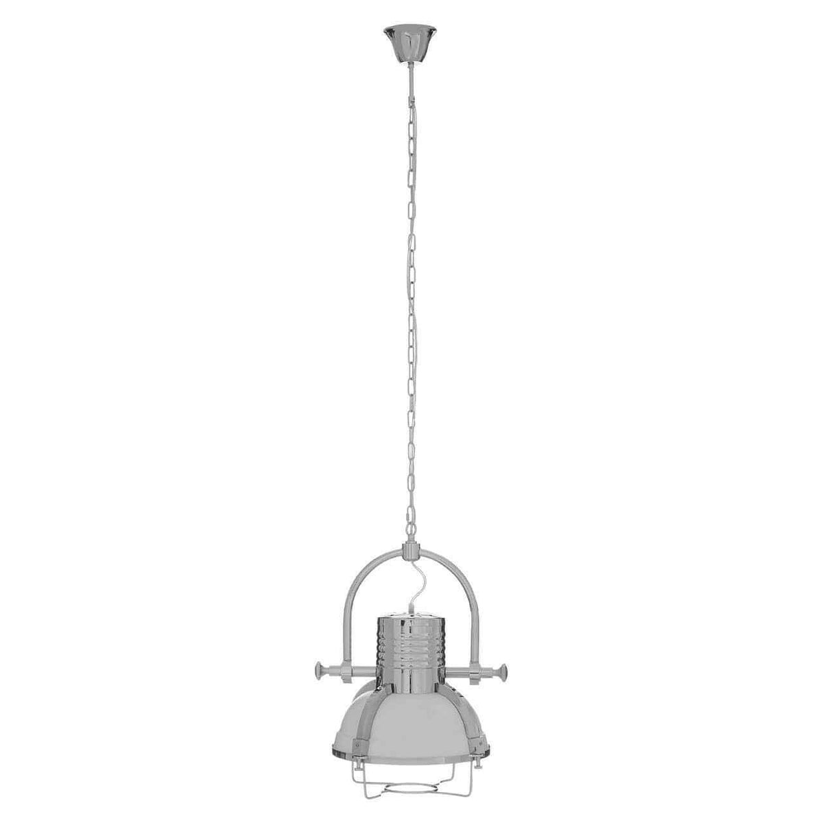 Industrial Revolution Chrome Pendant Light.
