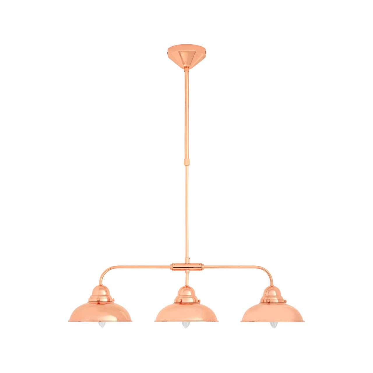 Noosa & Co. Lighting Jasper 3 Pendant Copper Finish Light House of Isabella UK