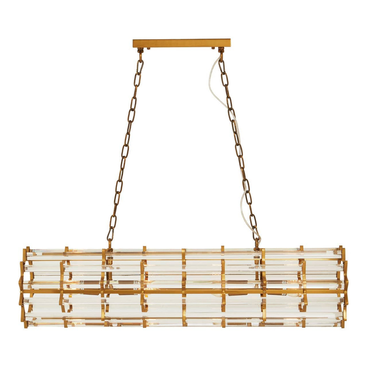 Karli Brass Eight Bulb Pendant Light.