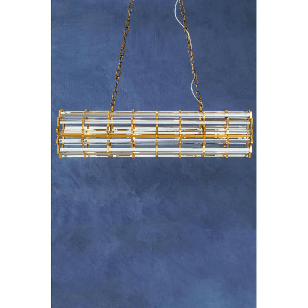 Karli Brass Eight Bulb Pendant Light.