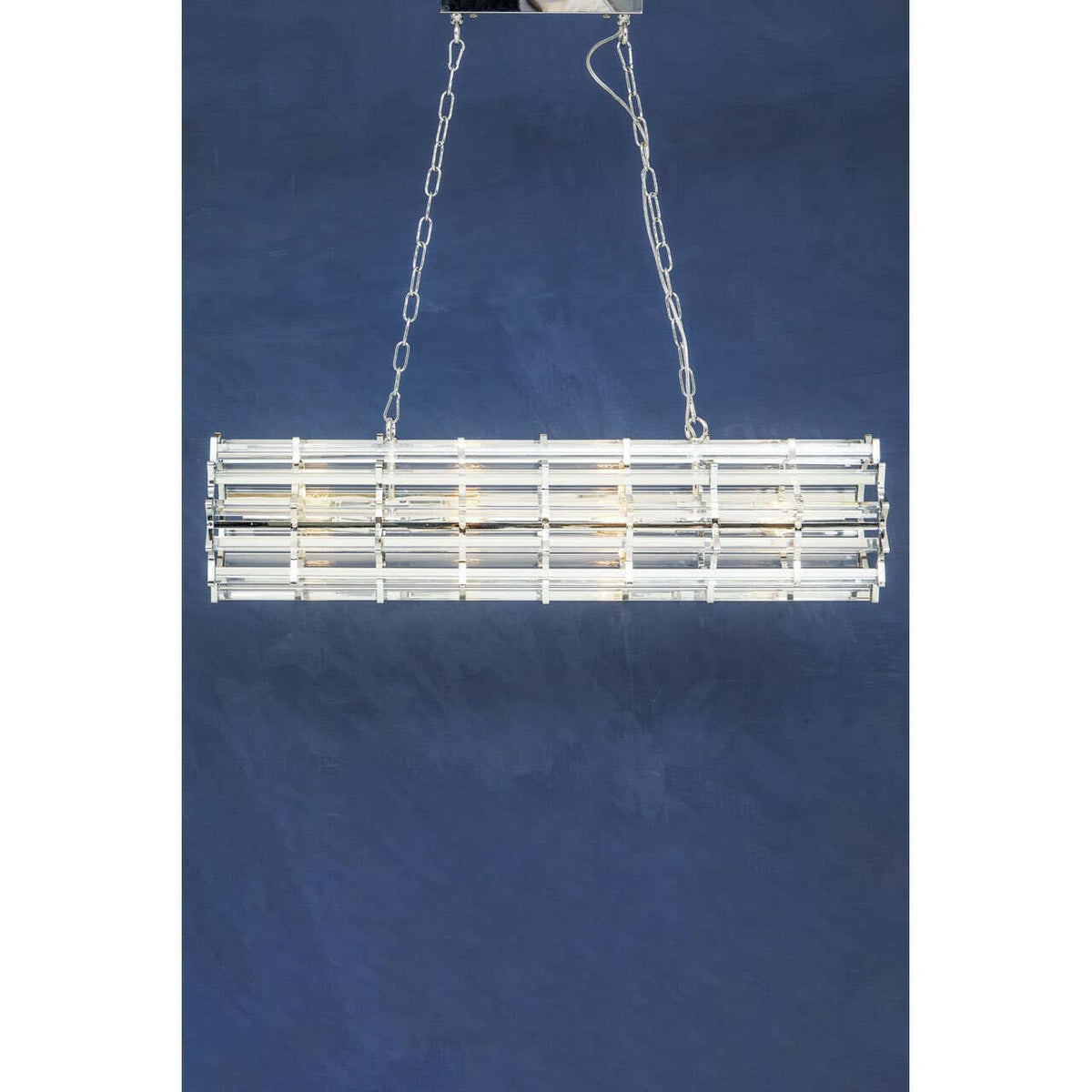Karli Chrome Eight Bulb Pendant Light.