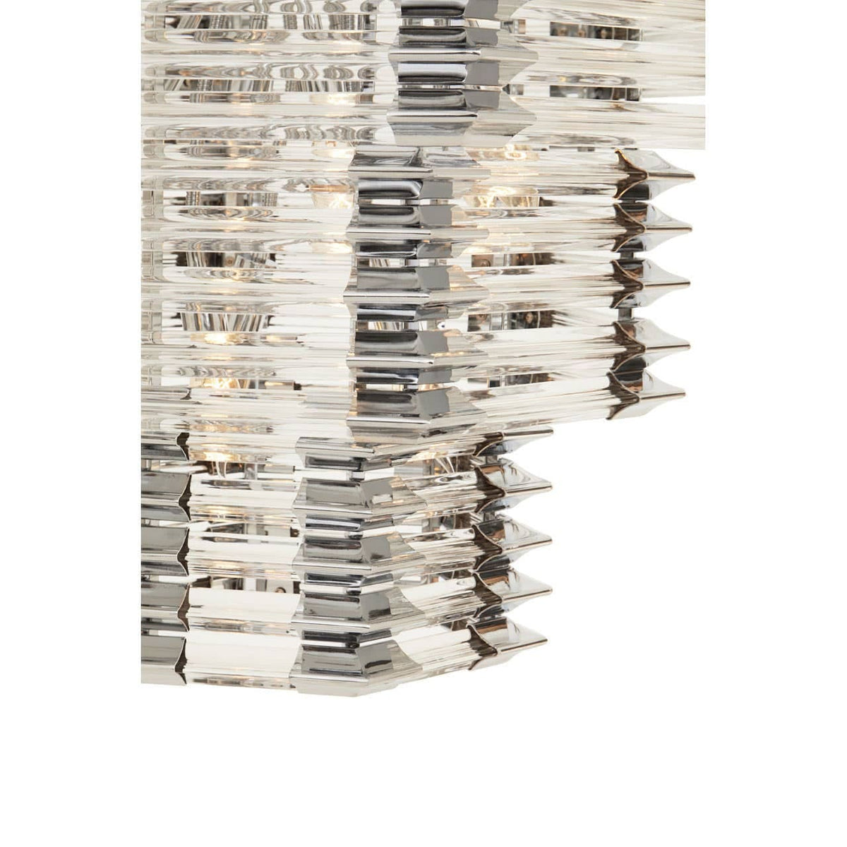 Noosa & Co. Lighting Karli Glass And Chrome Finish Prism Light With Fifteen Bulbs House of Isabella UK