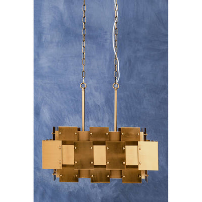 Noosa & Co. Lighting Karlo Metal Brass Finish Pendant Light With Eight Bulbs House of Isabella UK