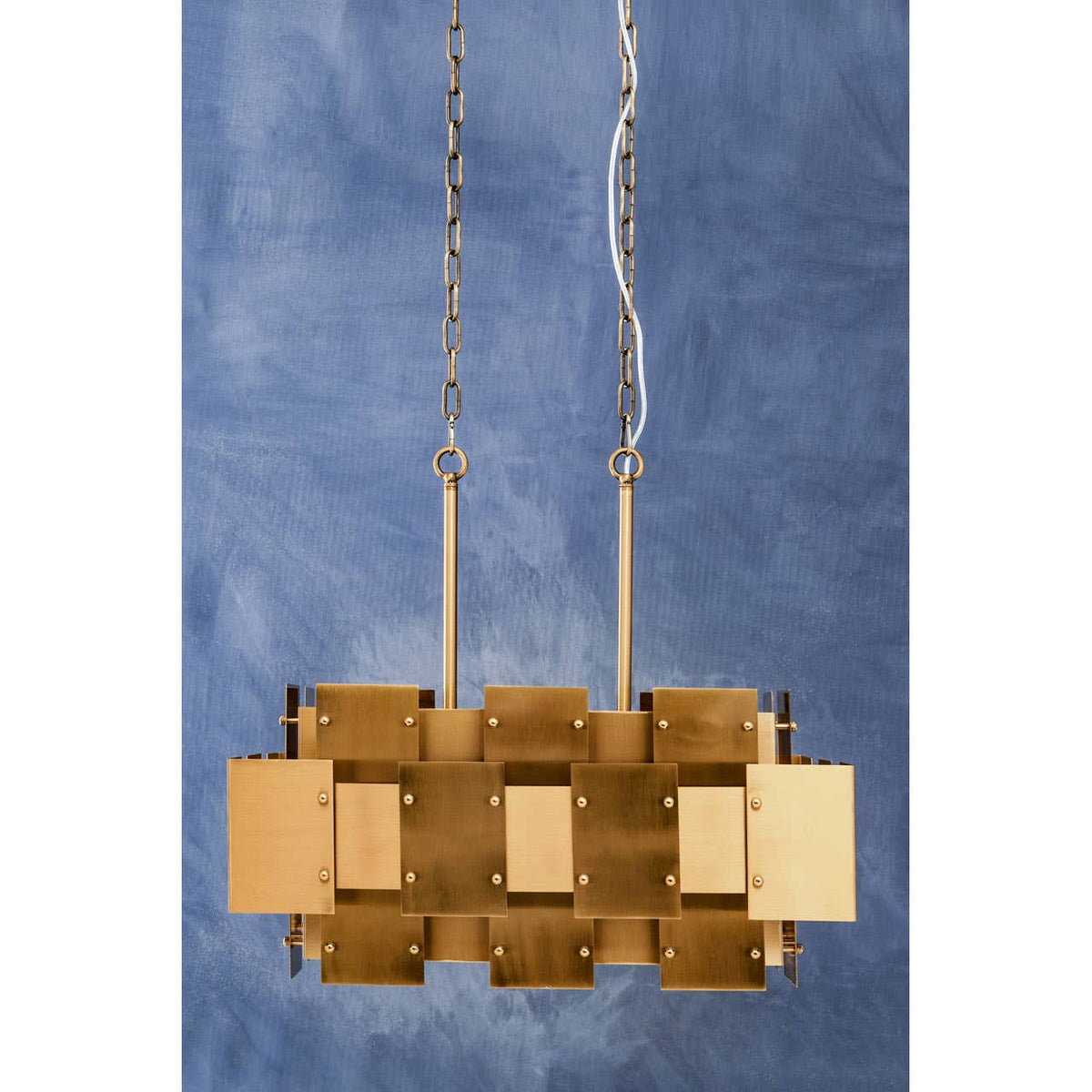 Karlo Metal Brass Finish Pendant Light With Eight Bulbs.