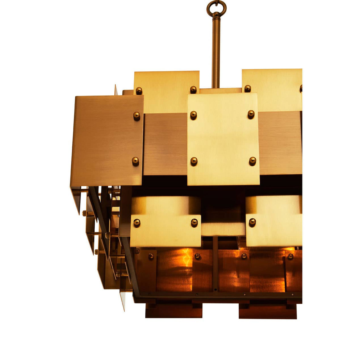 Karlo Metal Brass Finish Pendant Light With Eight Bulbs.