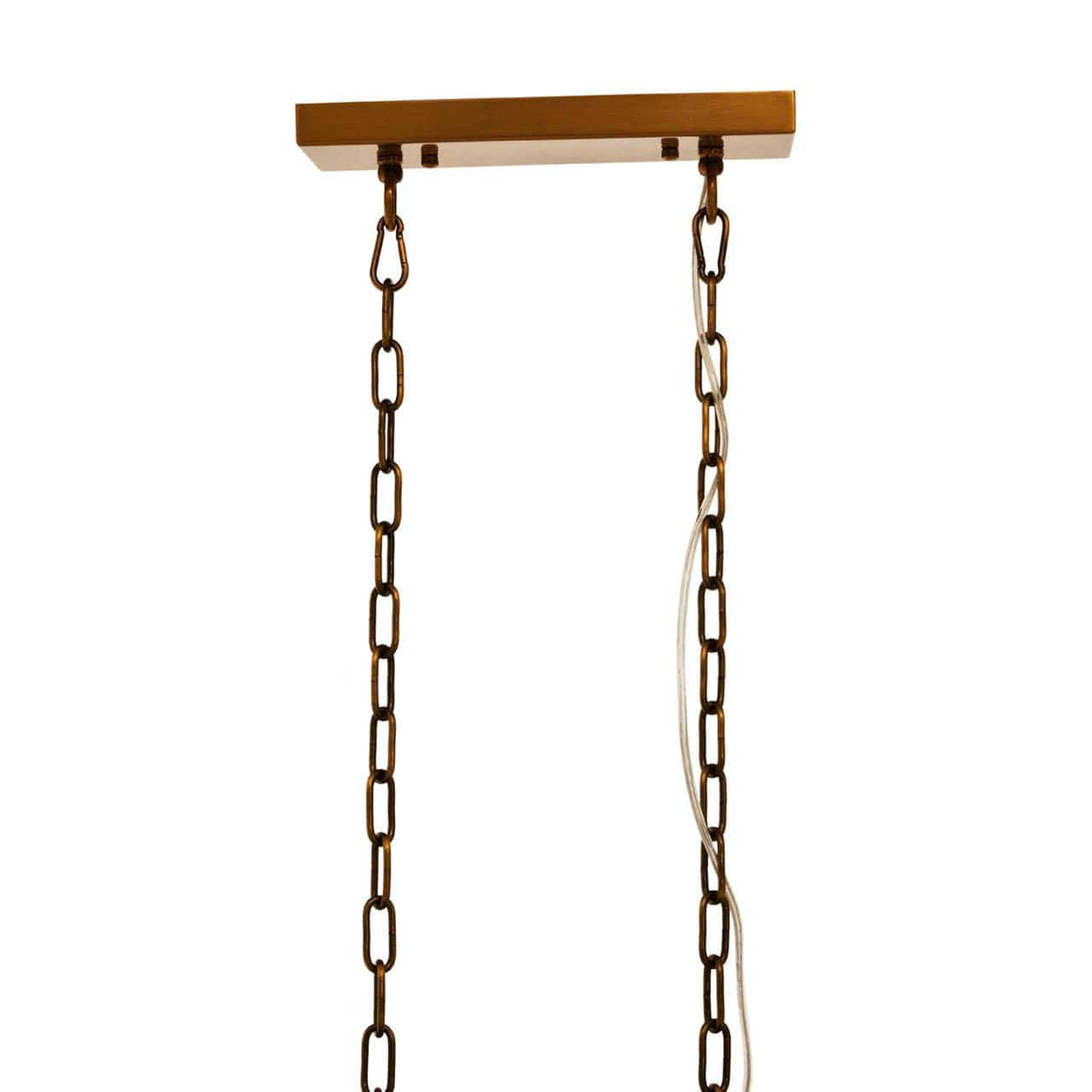 Karlo Metal Brass Finish Pendant Light With Eight Bulbs.