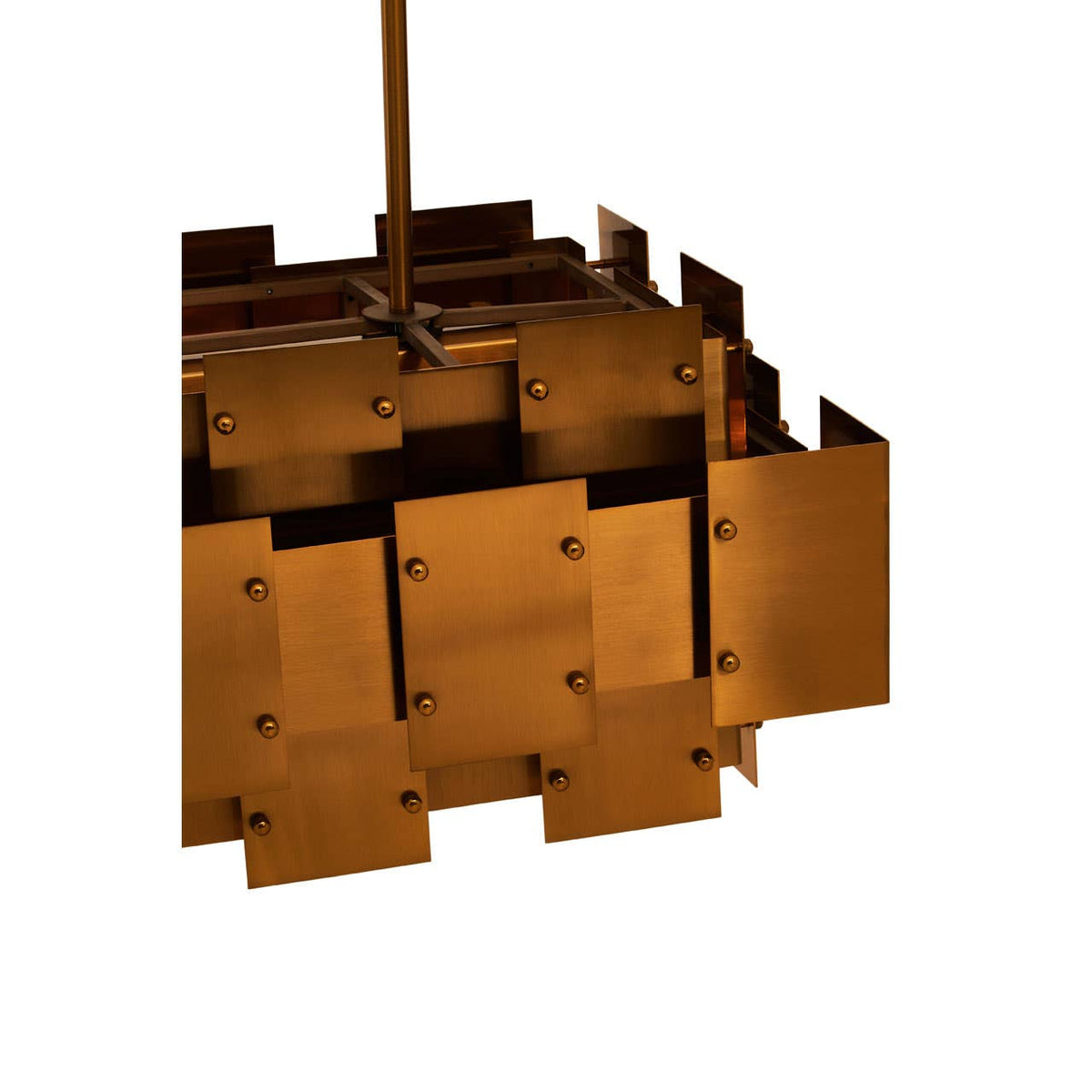 Karlo Metal Brass Finish Pendant Light With Eight Bulbs.