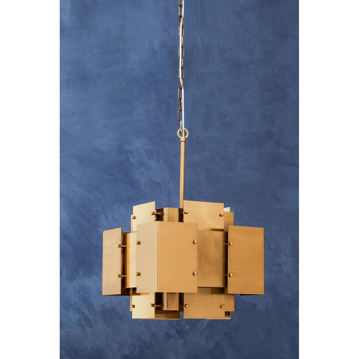 Karlo Metal Brass Finish Pendant Light With Four Bulbs.