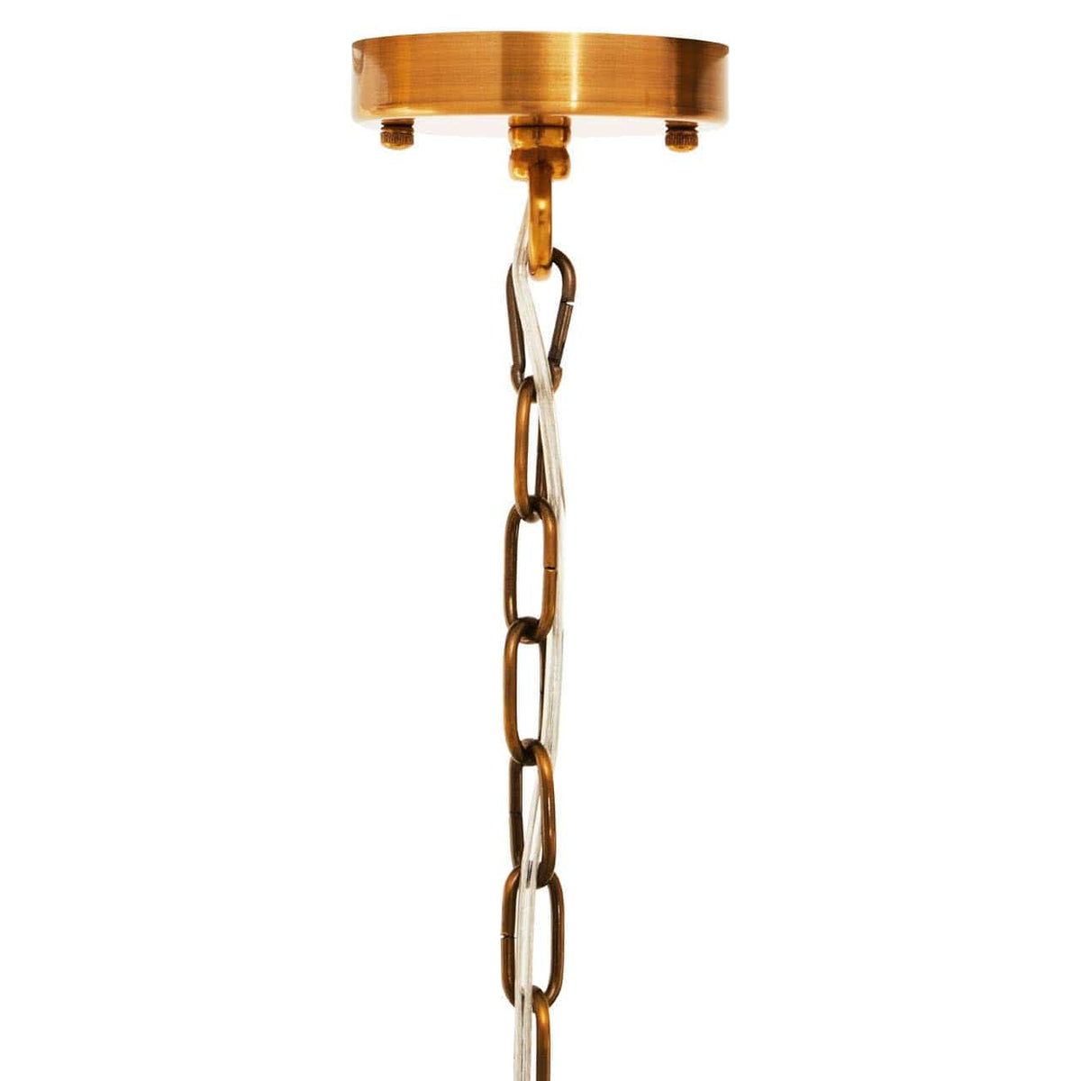 Karlo Metal Brass Finish Pendant Light With Four Bulbs.