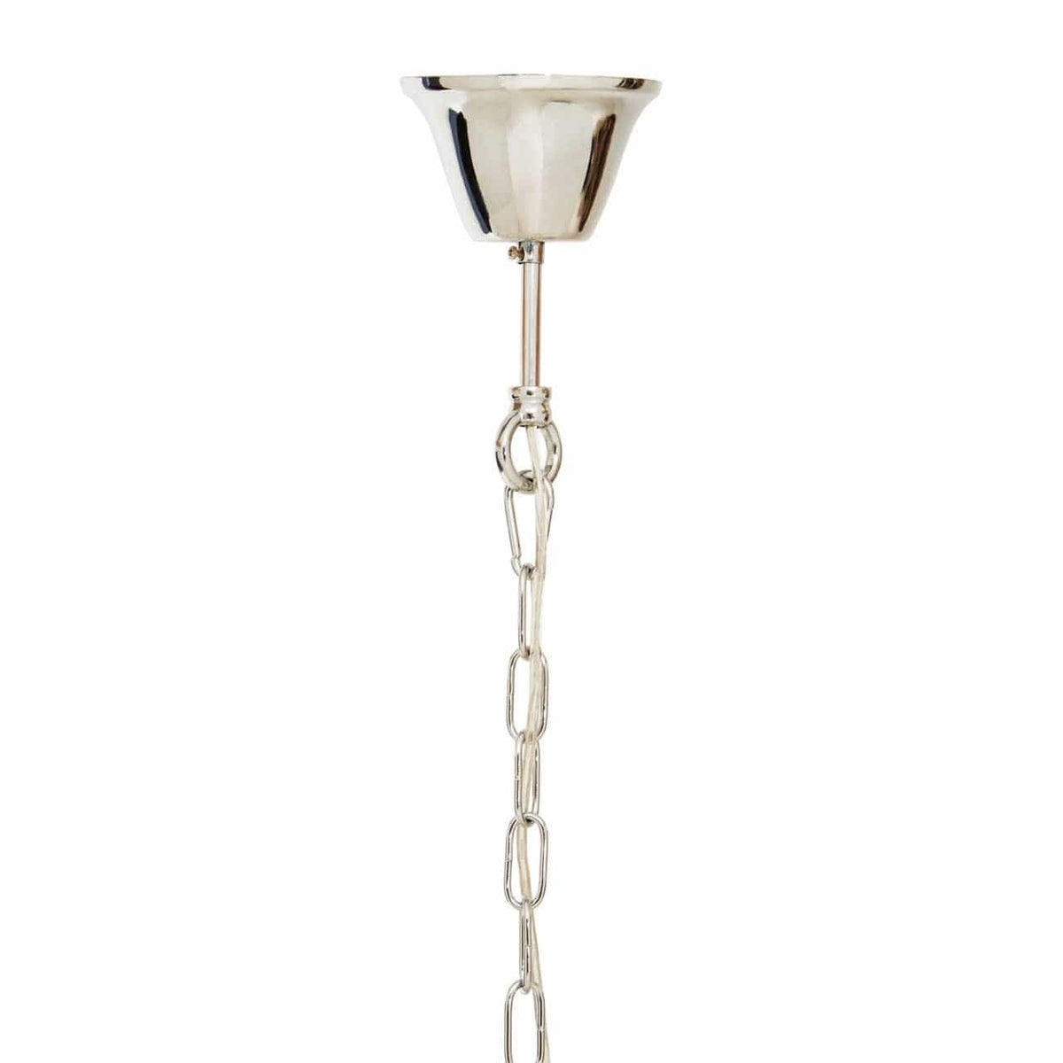 Karlo Pendant Light In Clear Acrylic And Chrome Finish.