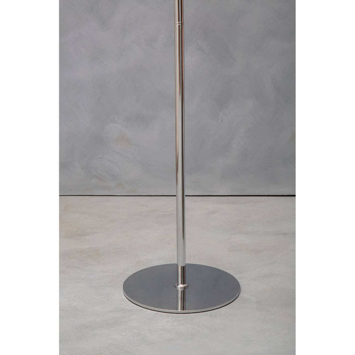 Karter Chrome Finish And White Glass Floor Lamp.