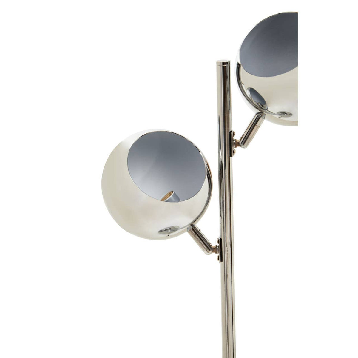 Karter Chrome Finish Table Lamp With Two Lights.