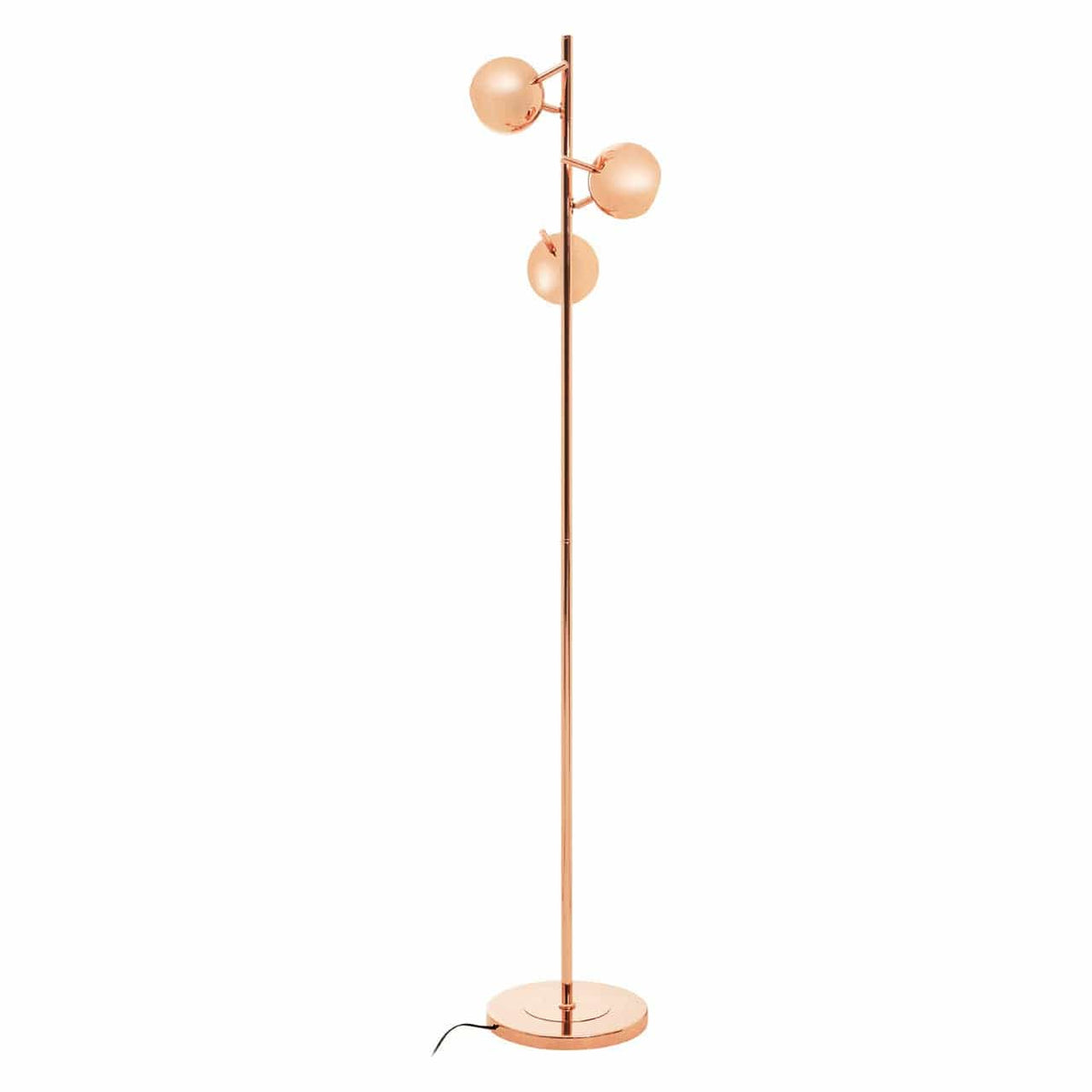 Karter Copper Finish Table Lamp With Three Lights.