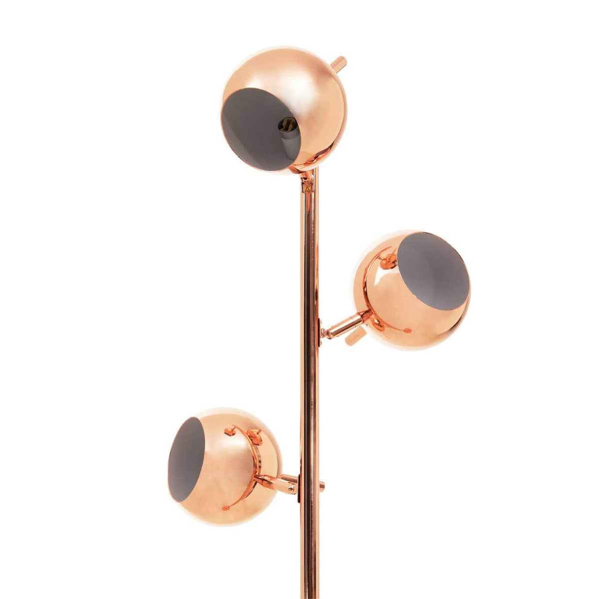 Karter Copper Finish Table Lamp With Three Lights.