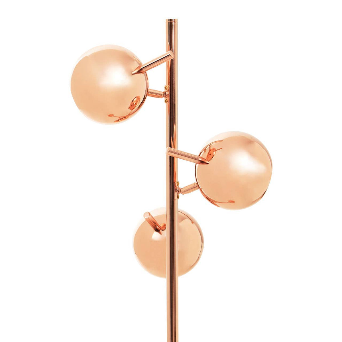 Karter Copper Finish Table Lamp With Three Lights.