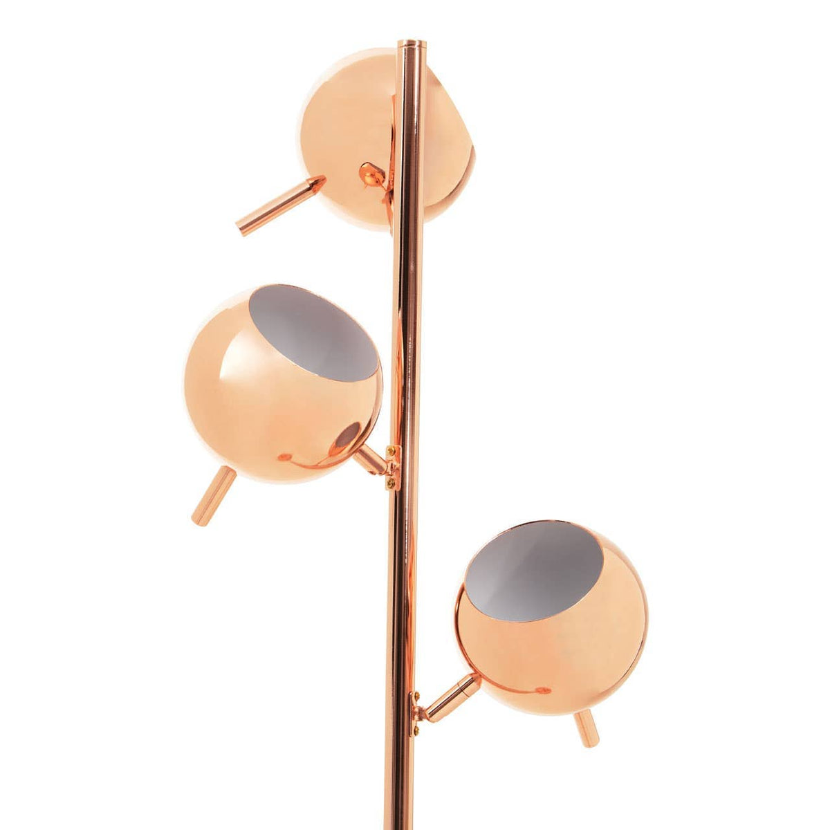 Karter Copper Finish Table Lamp With Three Lights.