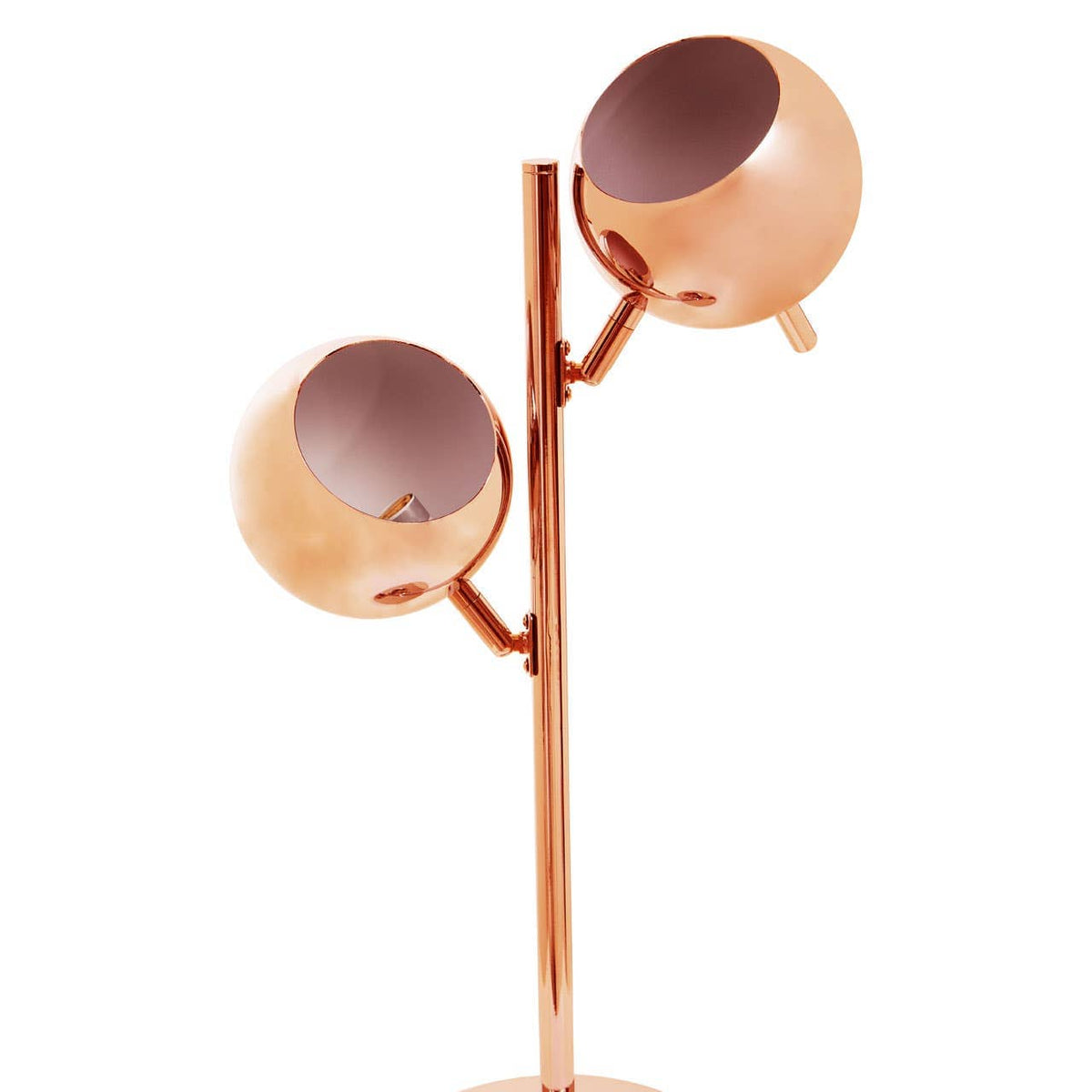 Karter Copper Finish Table Lamp With Two Lights.