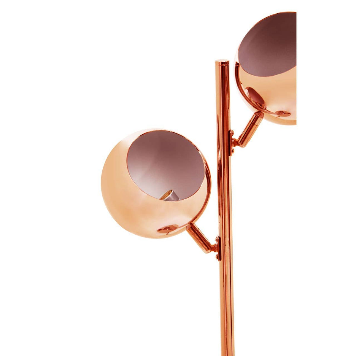 Karter Copper Finish Table Lamp With Two Lights.