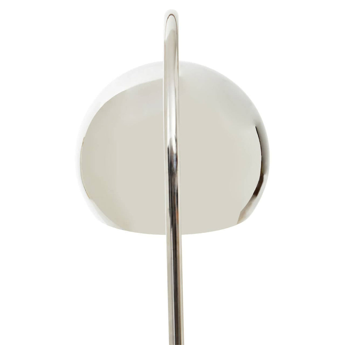 Karter Floor Chrome Finish Lamp With White Base.