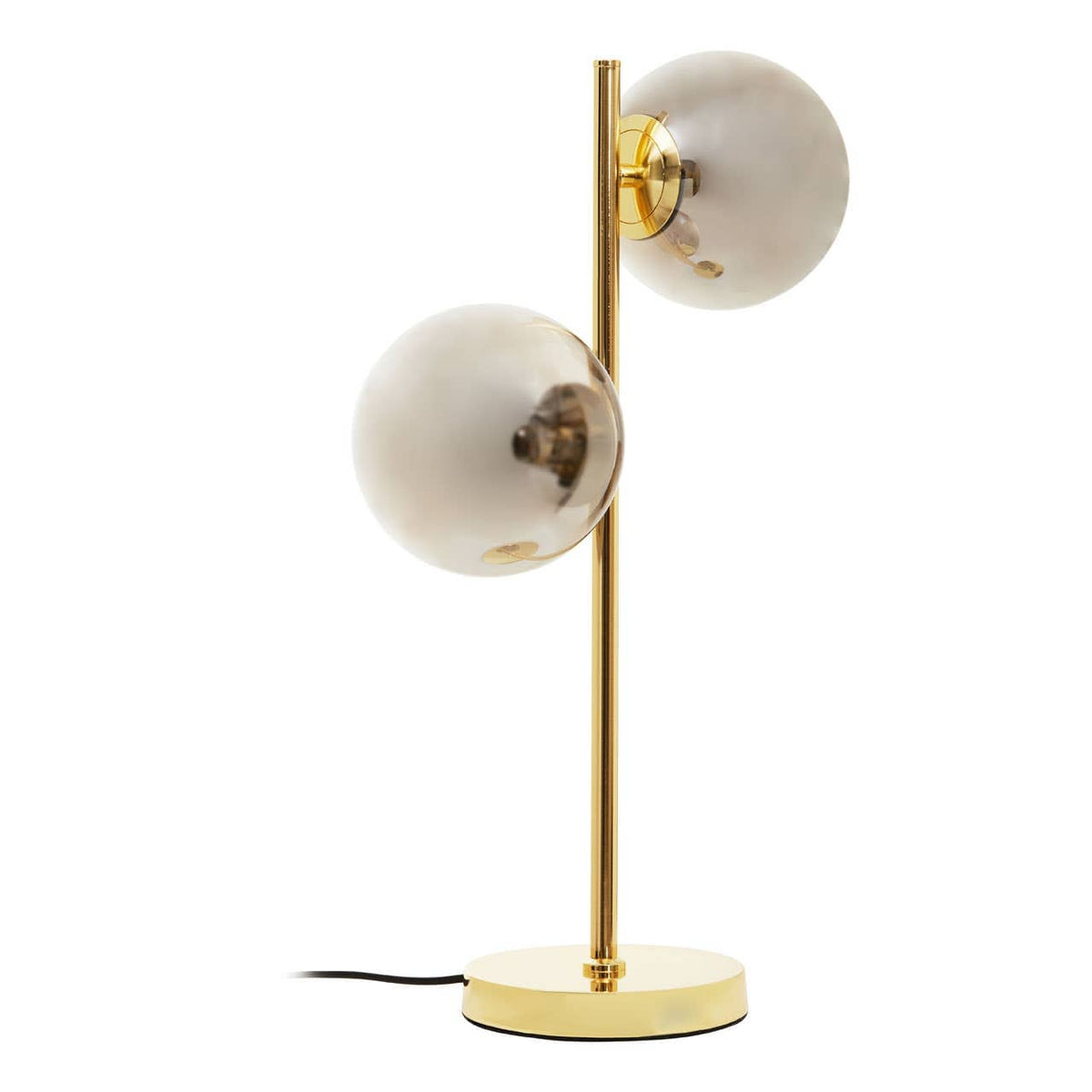 Karter Silver Glass With Gold Finish Table Lamp.