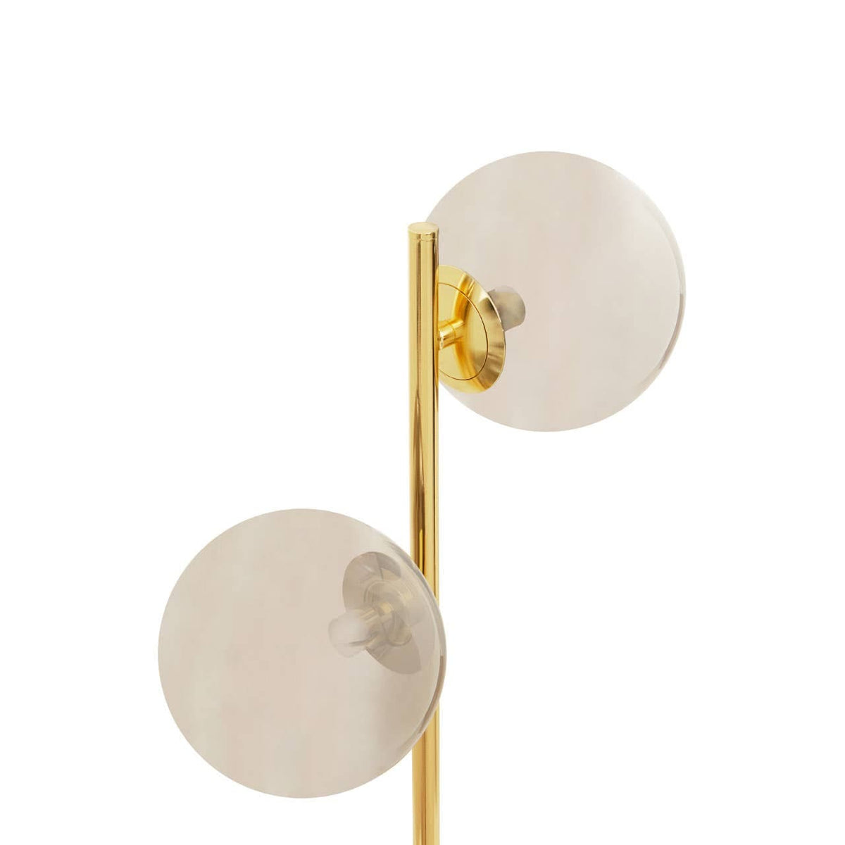 Karter Silver Glass With Gold Finish Table Lamp.