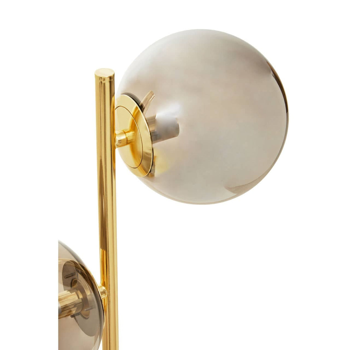 Karter Silver Glass With Gold Finish Table Lamp.