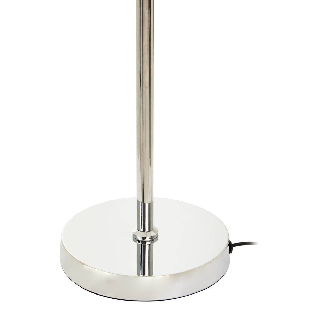 Karter White Glass With Chrome Table Lamp.
