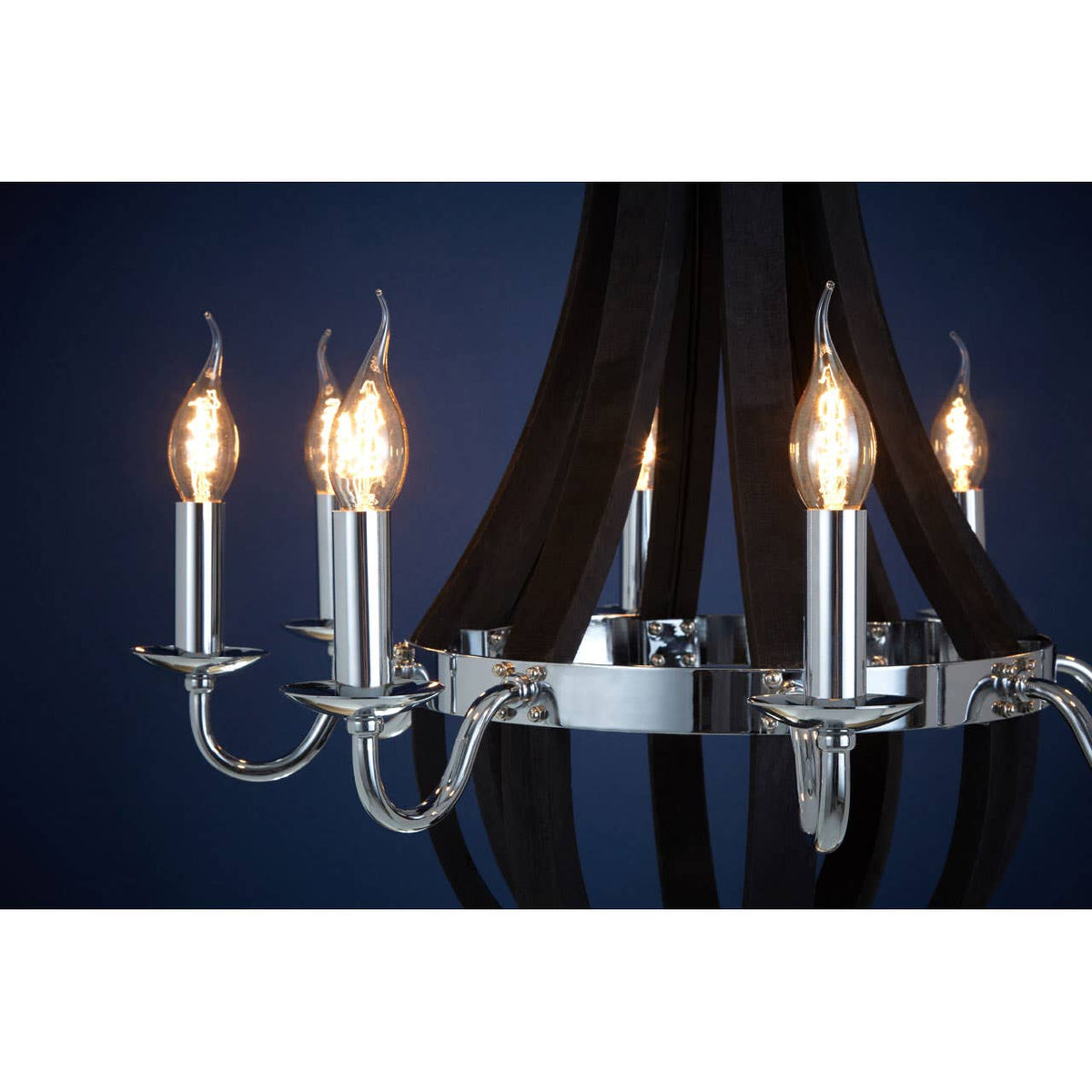 Kensington Townhouse Curved Chandelier.