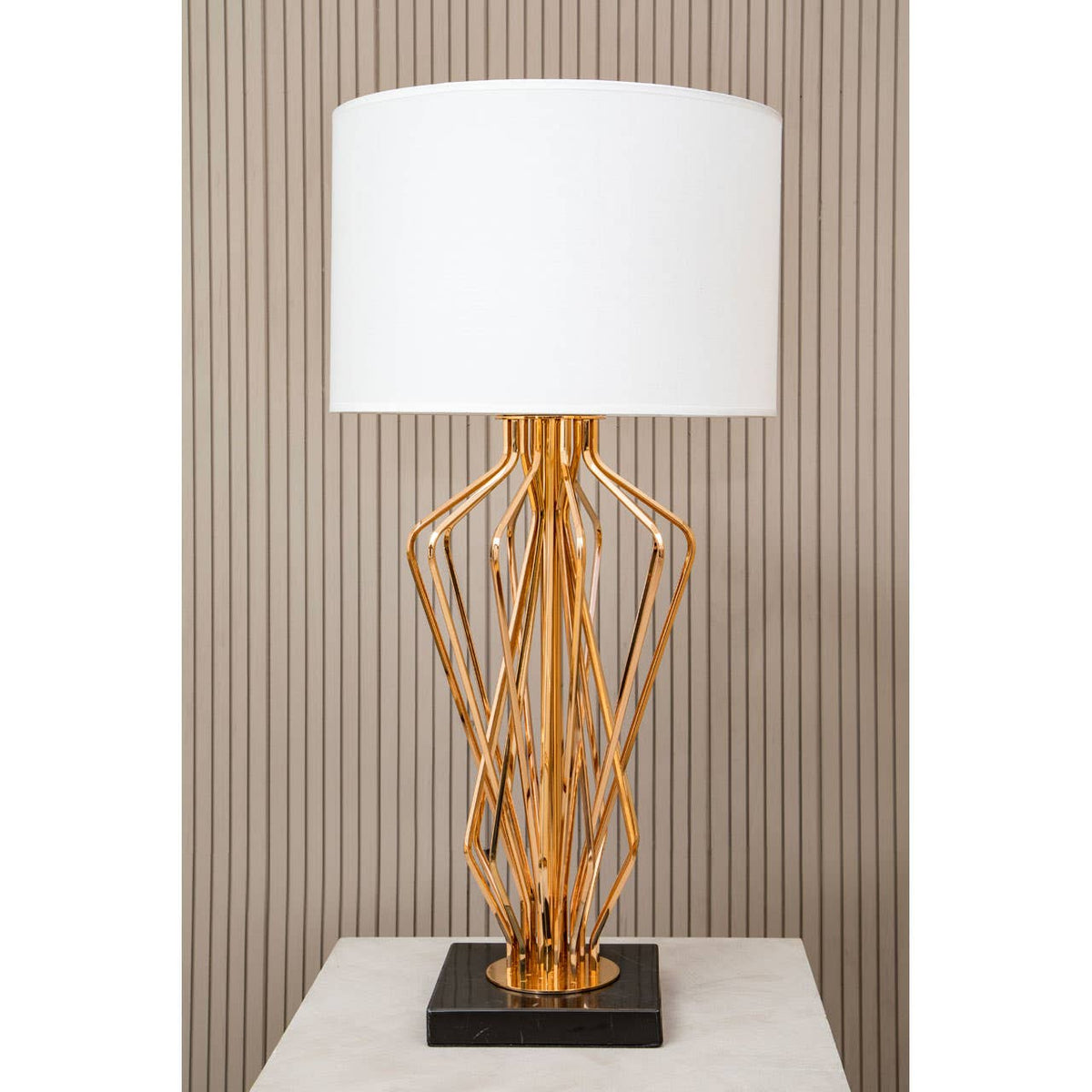 Kensington Townhouse White Shade Table Lamp.