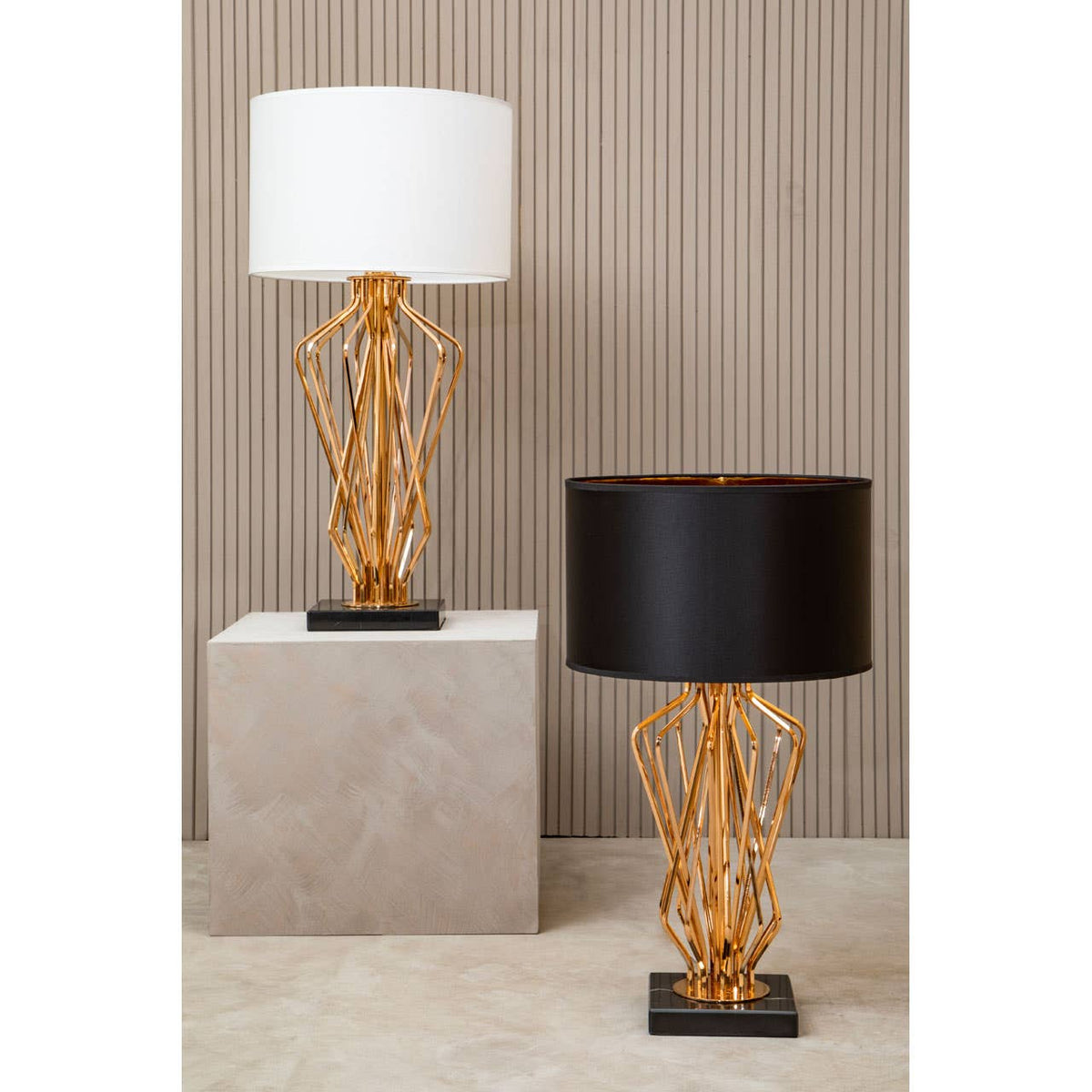 Kensington Townhouse White Shade Table Lamp.