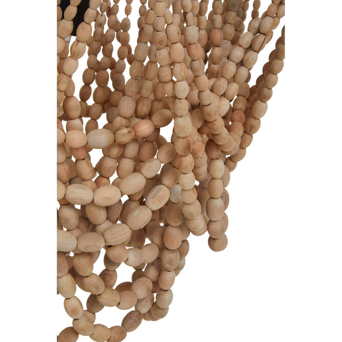 Lapiz Wood Bead Chandelier.