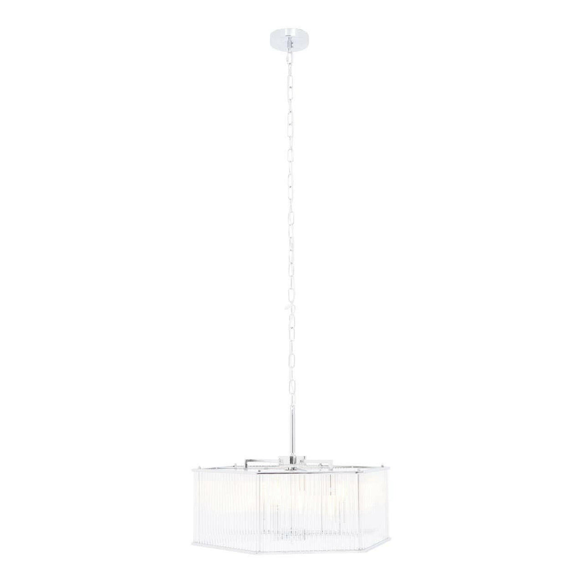 Lerci 6 Light Hexagonal Chrome Pendant Light.