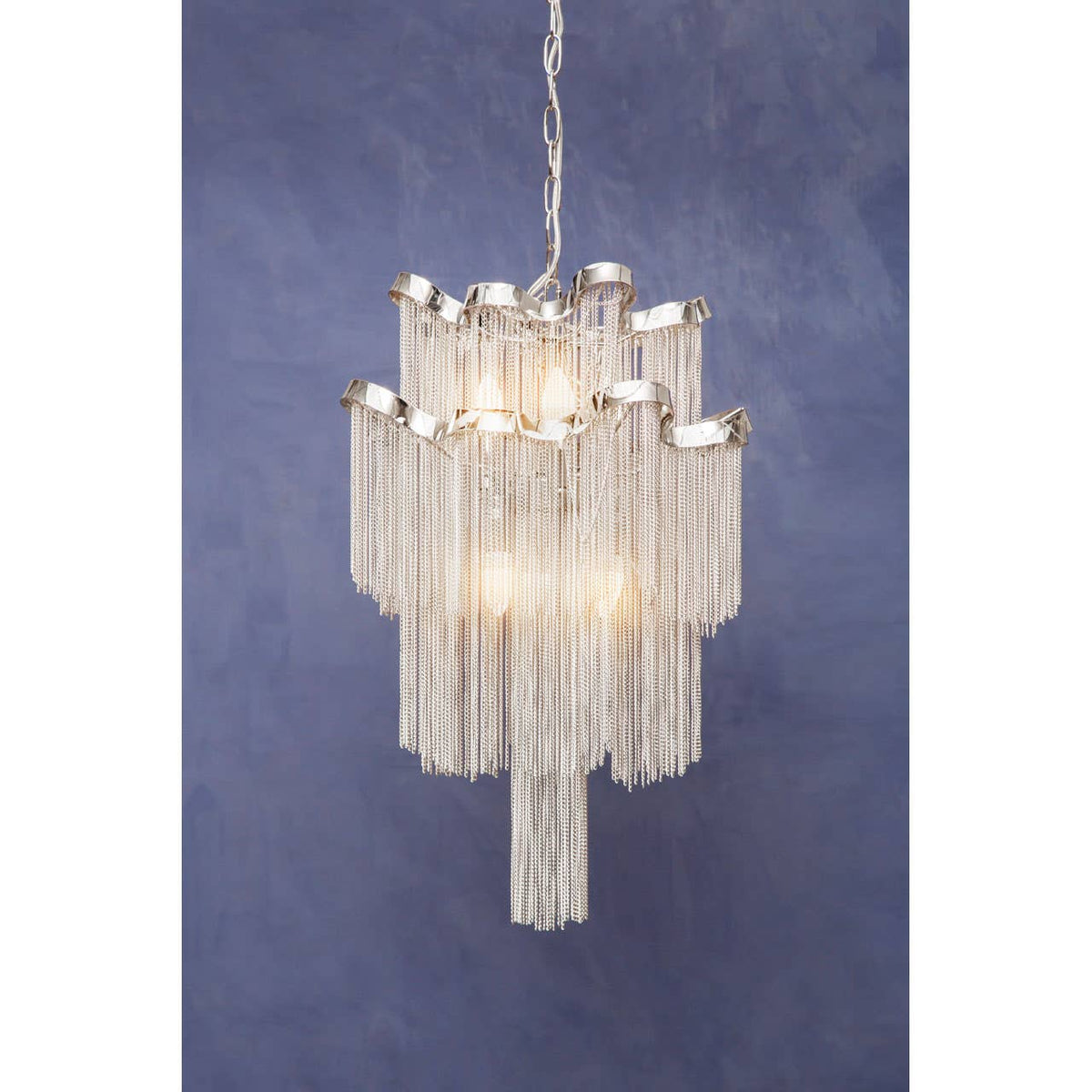 Lerici 2 Tier 6 Light Chrome Pendant 51Cm.