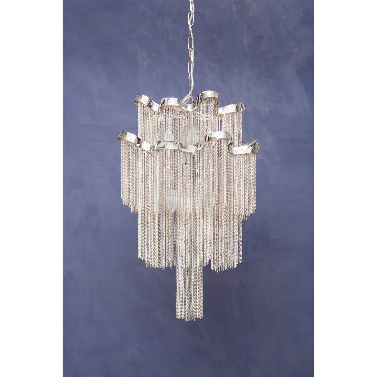 Lerici 2 Tier 6 Light Chrome Pendant 51Cm.