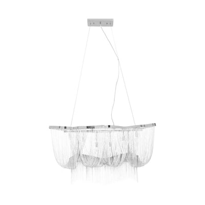 Noosa & Co. Lighting Lerici 6 Light Chrome Pendant 99X35Cm House of Isabella UK