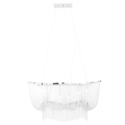 Noosa & Co. Lighting Lerici 6 Light Chrome Pendant 99X35Cm House of Isabella UK