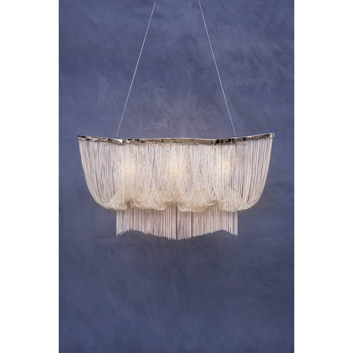 Lerici 6 Light Chrome Pendant 99X35Cm.