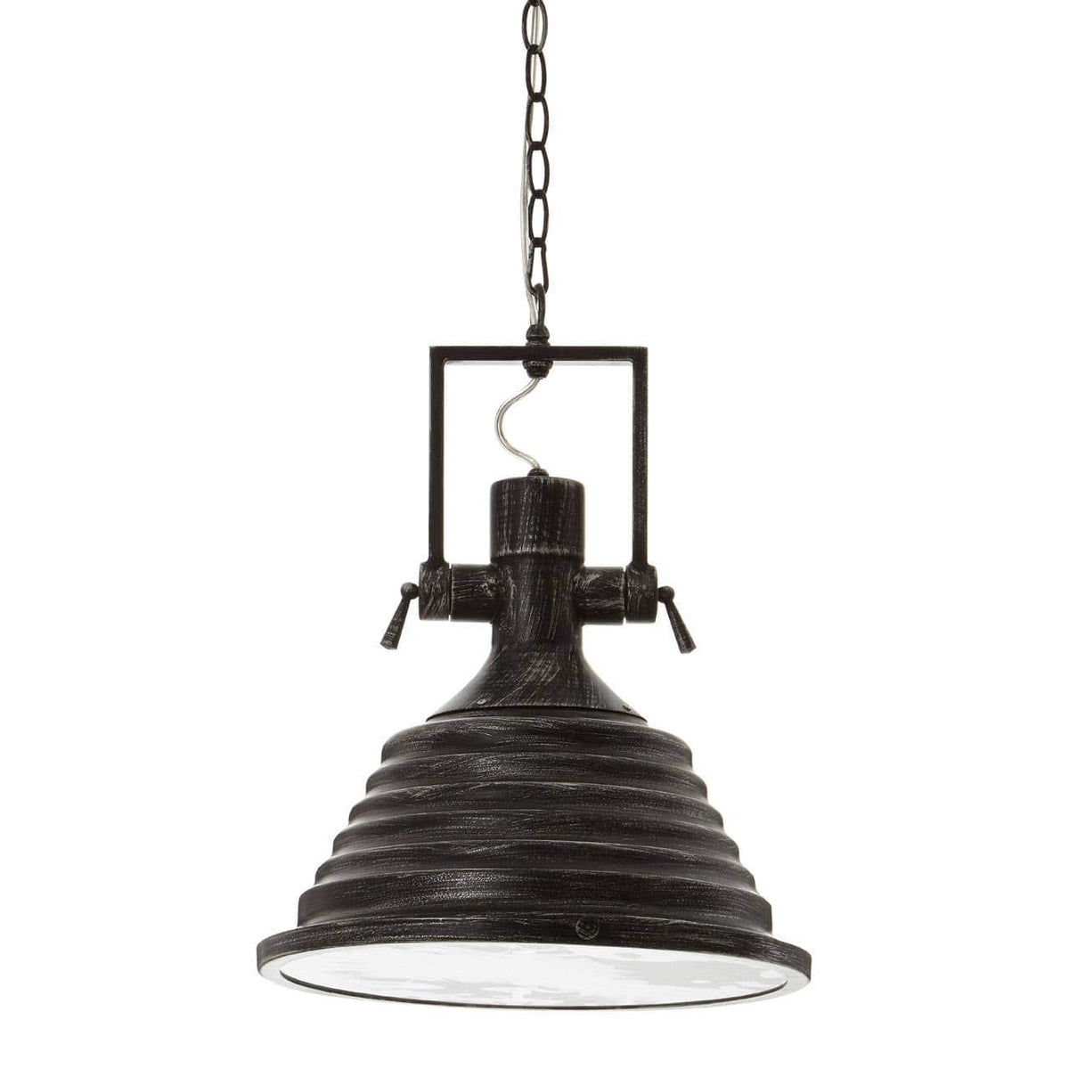 Lexington Black And Silver Pendant Light.