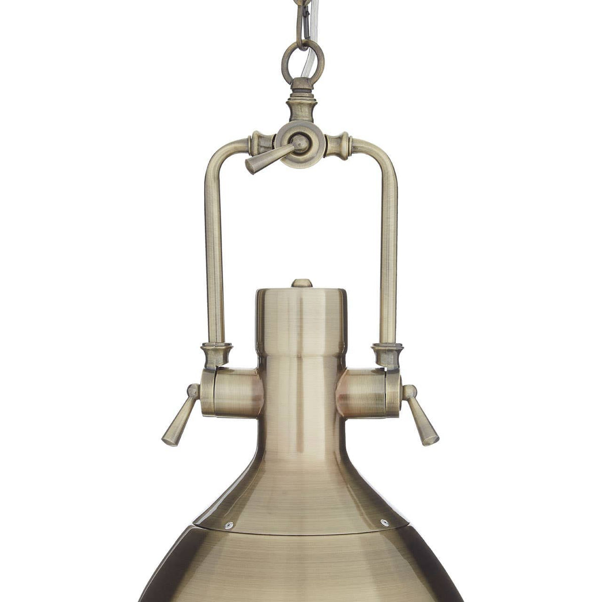 Lexington Large Antique Brass Pendant Light.