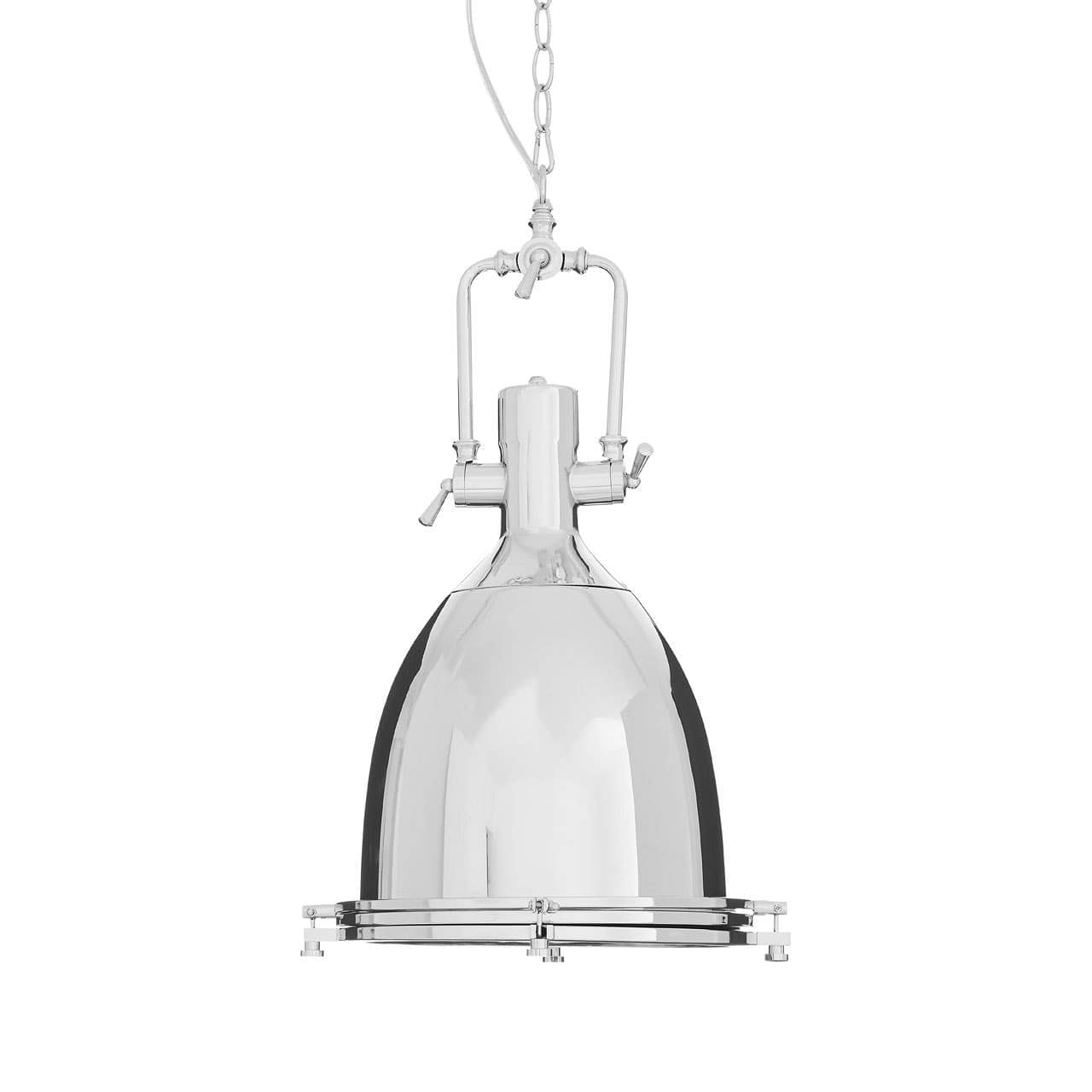 Noosa & Co. Lighting Lexington Large Chrome Plain Pendant Light House of Isabella UK