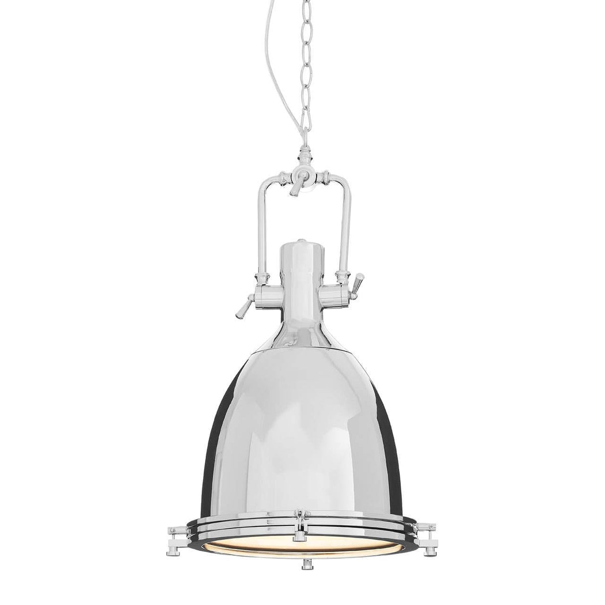 Lexington Large Chrome Plain Pendant Light.
