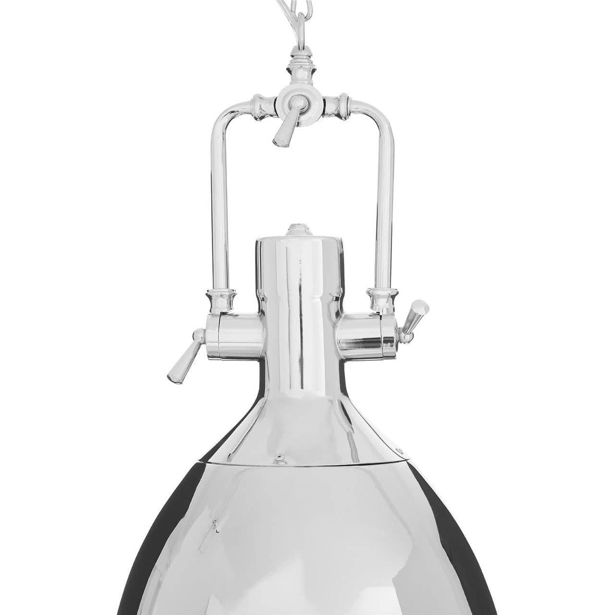 Lexington Large Chrome Plain Pendant Light.