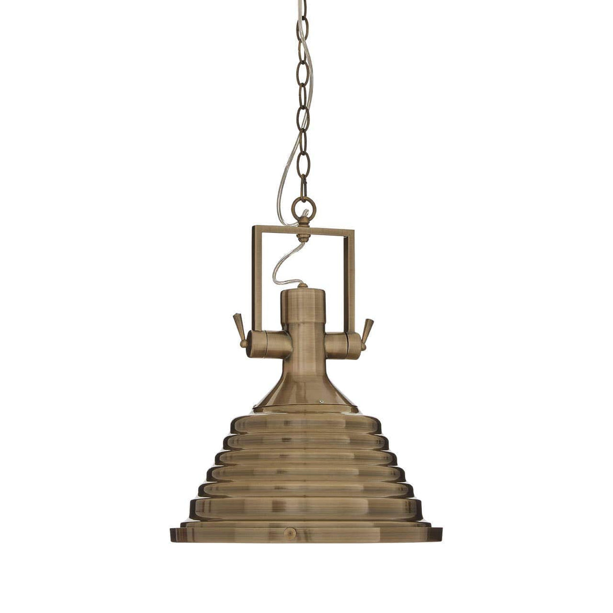 Lexington Medium Antique Brass Pendant Light.