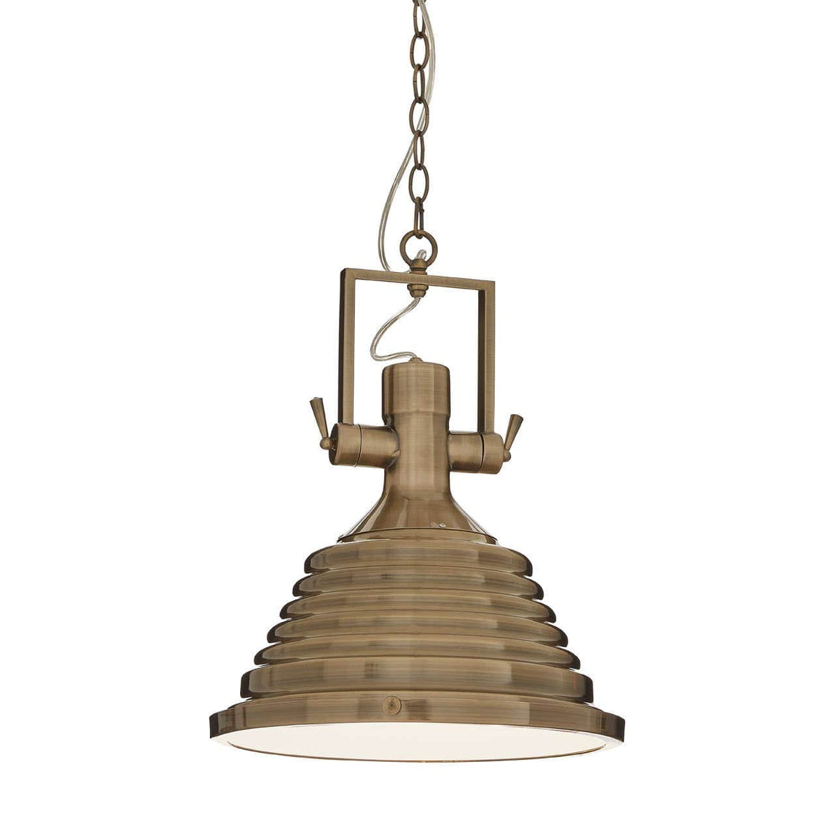 Lexington Medium Antique Brass Pendant Light.