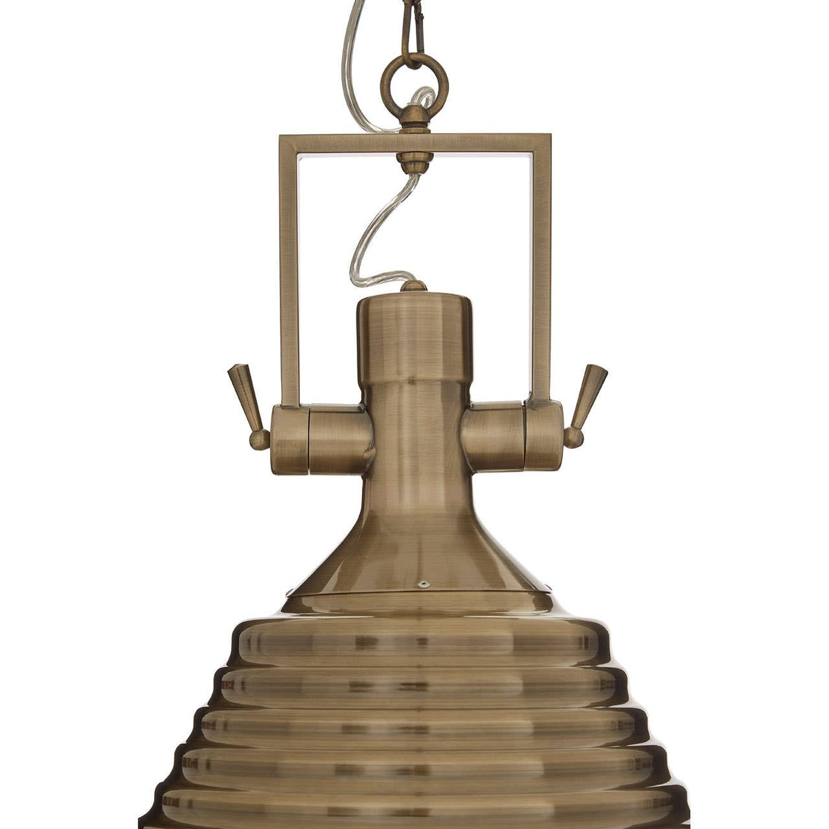 Lexington Medium Antique Brass Pendant Light.
