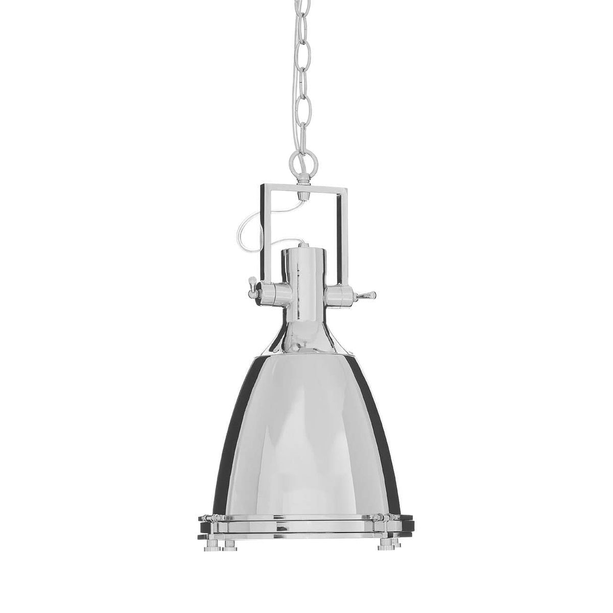 Lexington Small Chrome Plain Pendant Light.