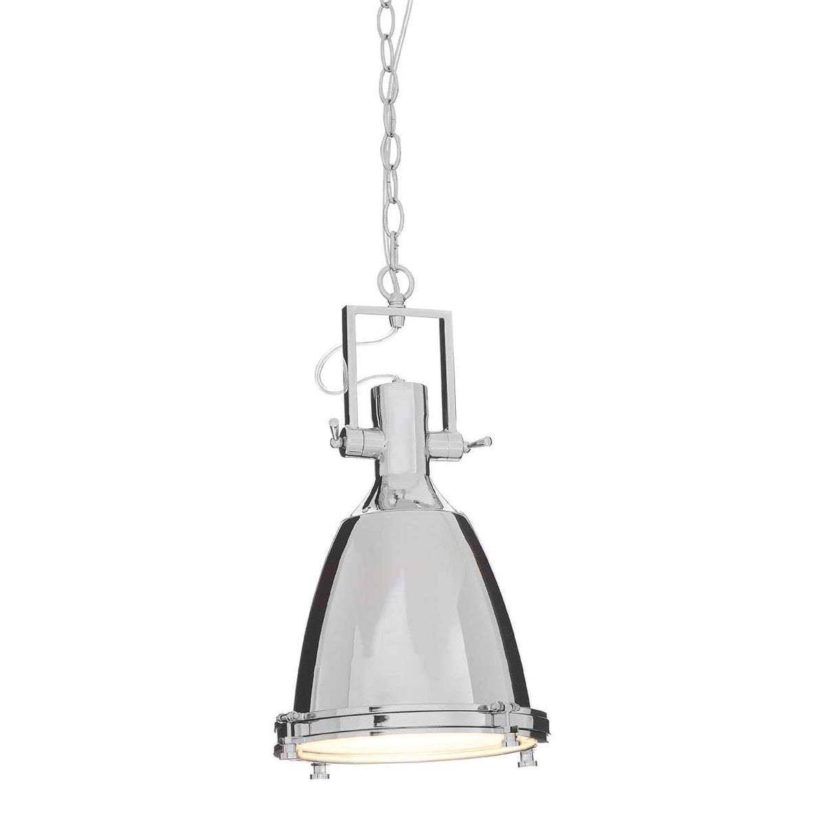 Lexington Small Chrome Plain Pendant Light.