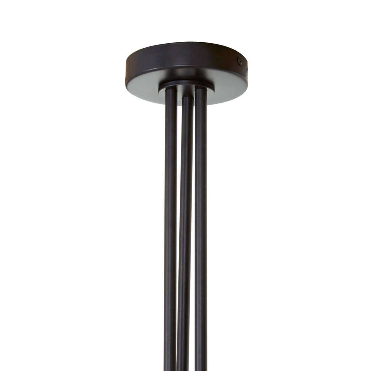 Linox 3 Shade Black And Gold Bent Arm Pendant.