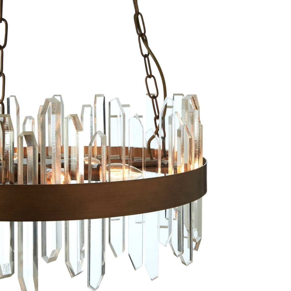 Noosa & Co. Lighting Lustra Acrylic Chandelier with Copper Band House of Isabella UK