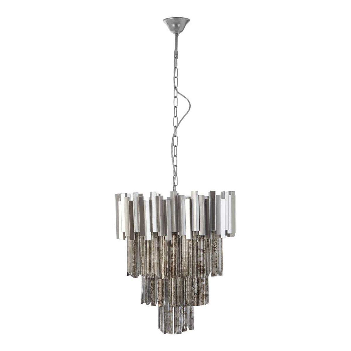 Lustra Large Nickel Painted Chandelier..
